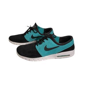 Men’s Nike SB Stefan Janoski Max sneaker black and mint colorway. Size 13